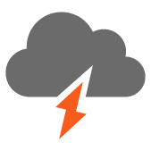 Couverture nuageuse irrégulière avec possibilité d'orage Couverture nuageuse irrégulière avec possibilité d'orage